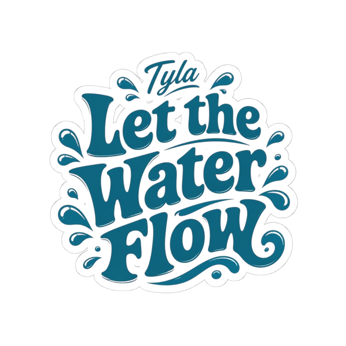 Tyla "Let the Water Flow" Sticker - alternate angle 2, merchandise