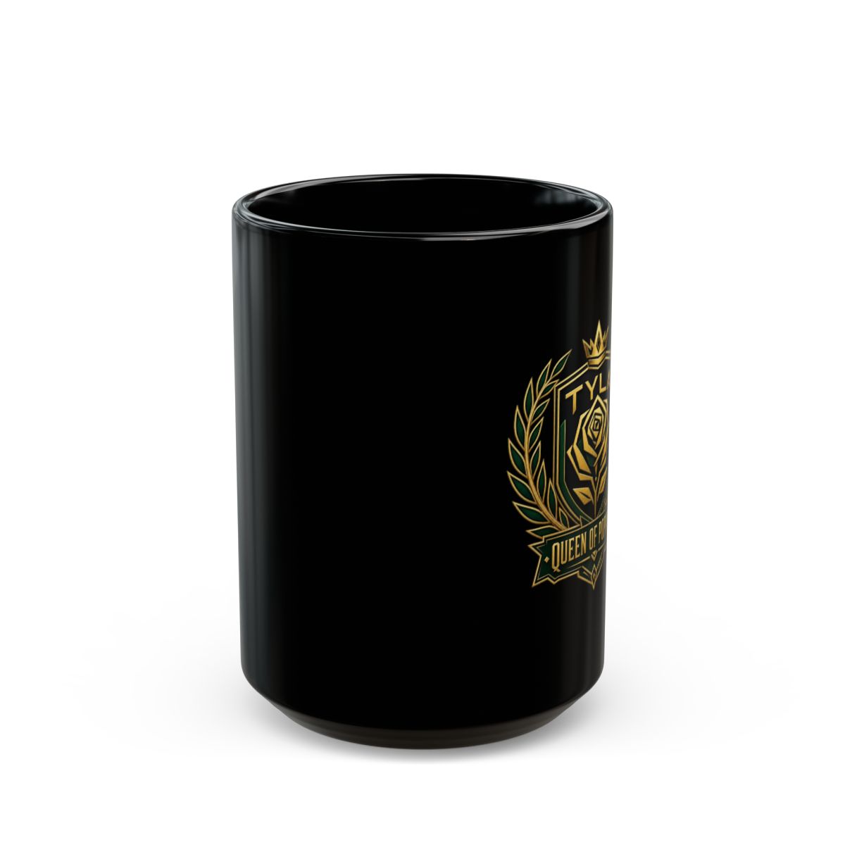 Tyla "Queen of Popiano" Black Mug - alternate angle 2, merchandise