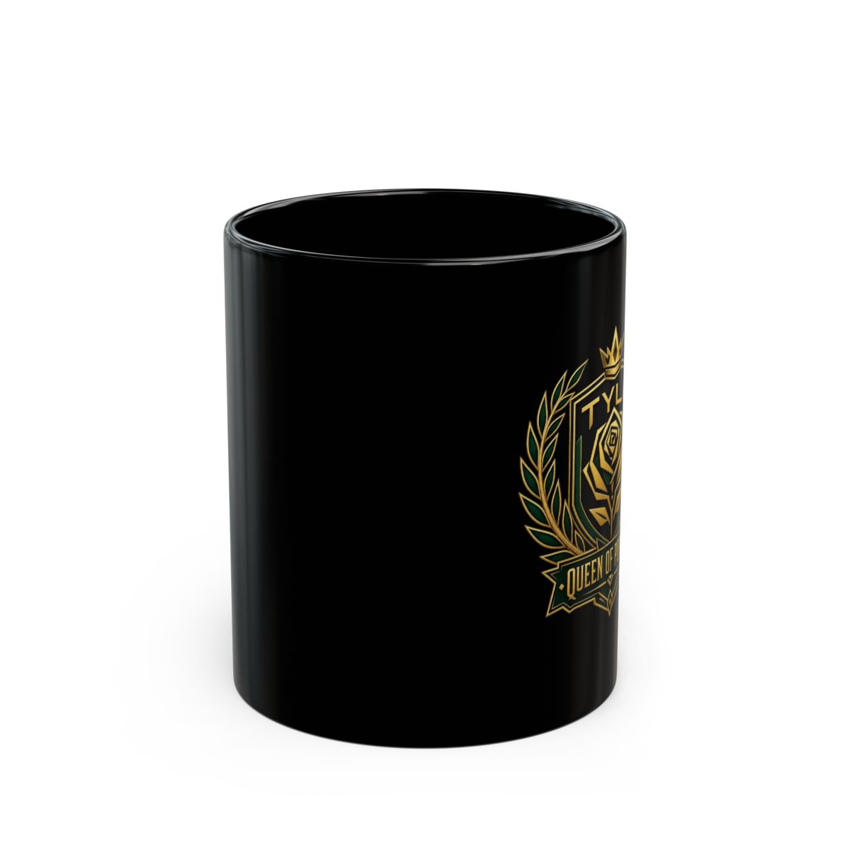 Tyla "Queen of Popiano" Black Mug - alternate angle 1, merchandise
