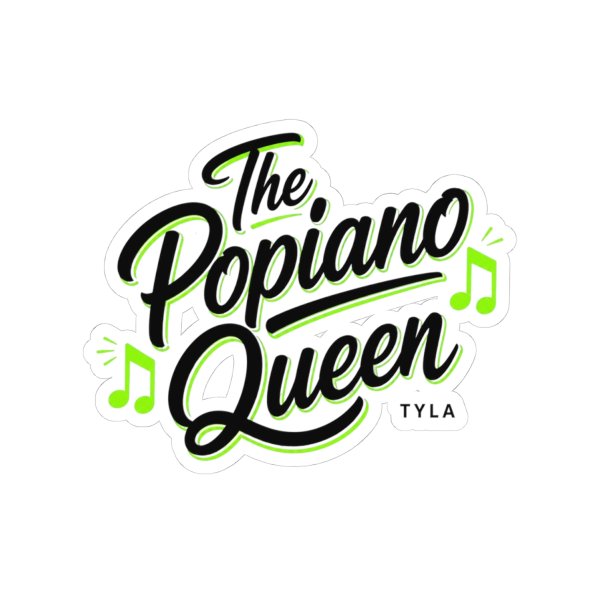 Tyla "The Popiano Queen" Sticker - alternate angle 2, merchandise