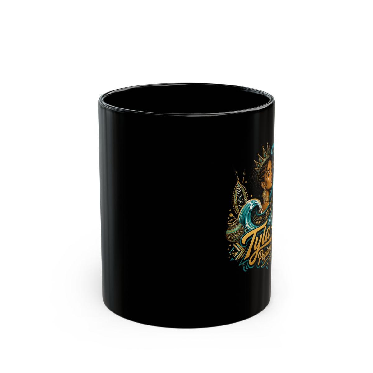Tyla "Tyla - Popiano Queen" Black Mug - alternate angle 1, merchandise