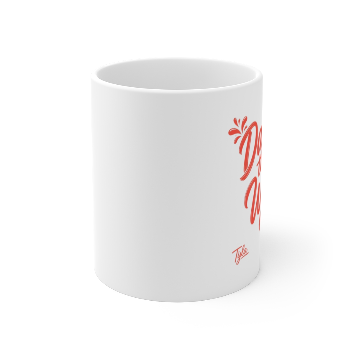 Tyla "Dance the Water Way" White Mug - alternate angle 1, merchandise
