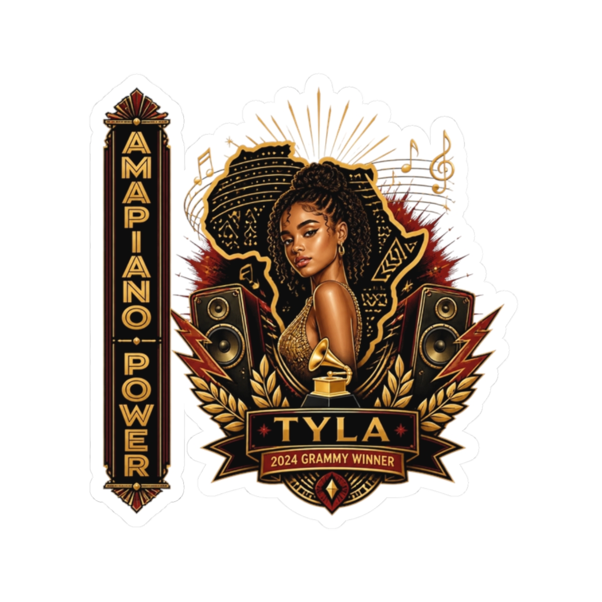 Tyla "Amapiano Power" Sticker - Official Stickers merchandise