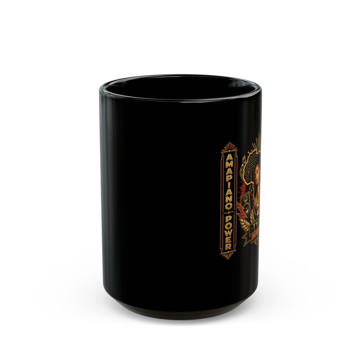 Tyla "Amapiano Power" Black Mug - alternate angle 2, merchandise