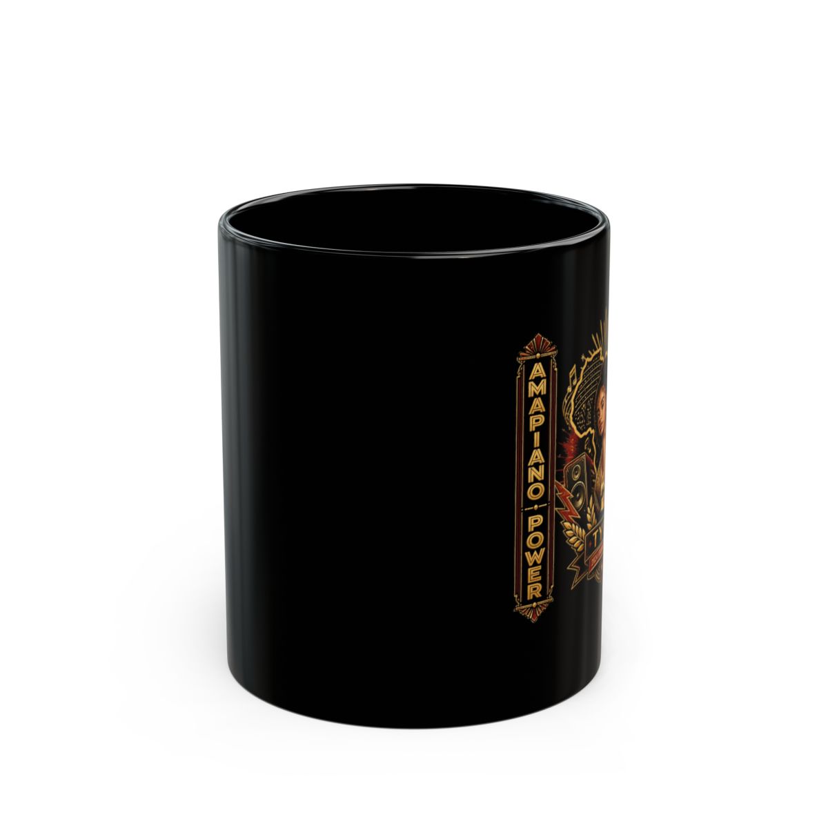 Tyla "Amapiano Power" Black Mug - alternate angle 1, merchandise