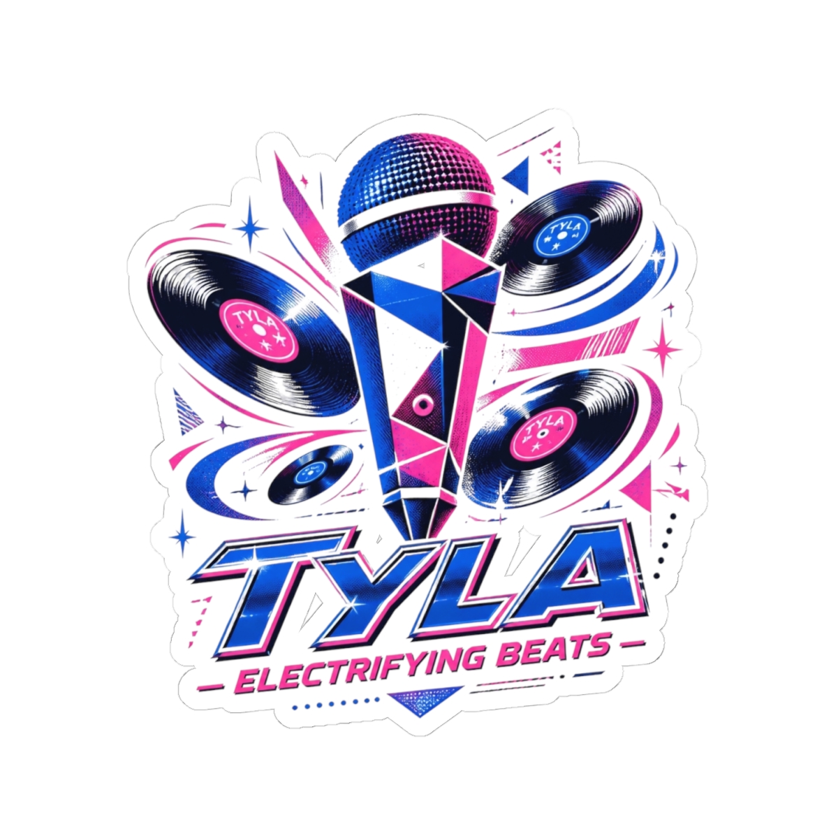 Tyla "Tyla - Electrifying Beats" Sticker - alternate angle 2, merchandise