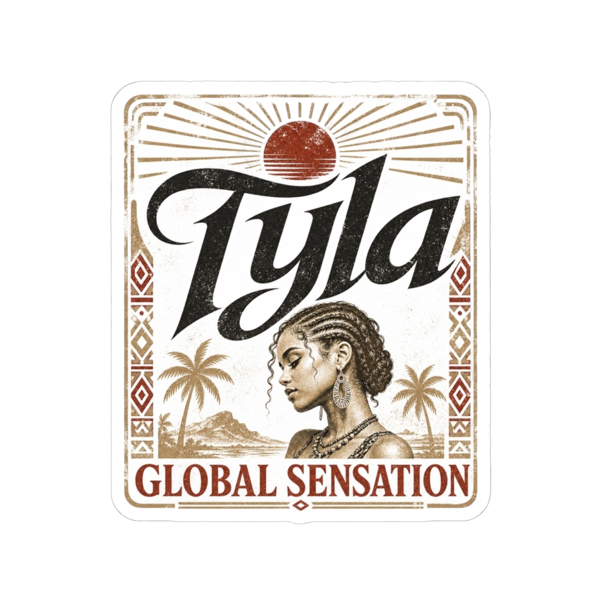 Tyla "Global Sensation" Sticker - alternate angle 2, merchandise