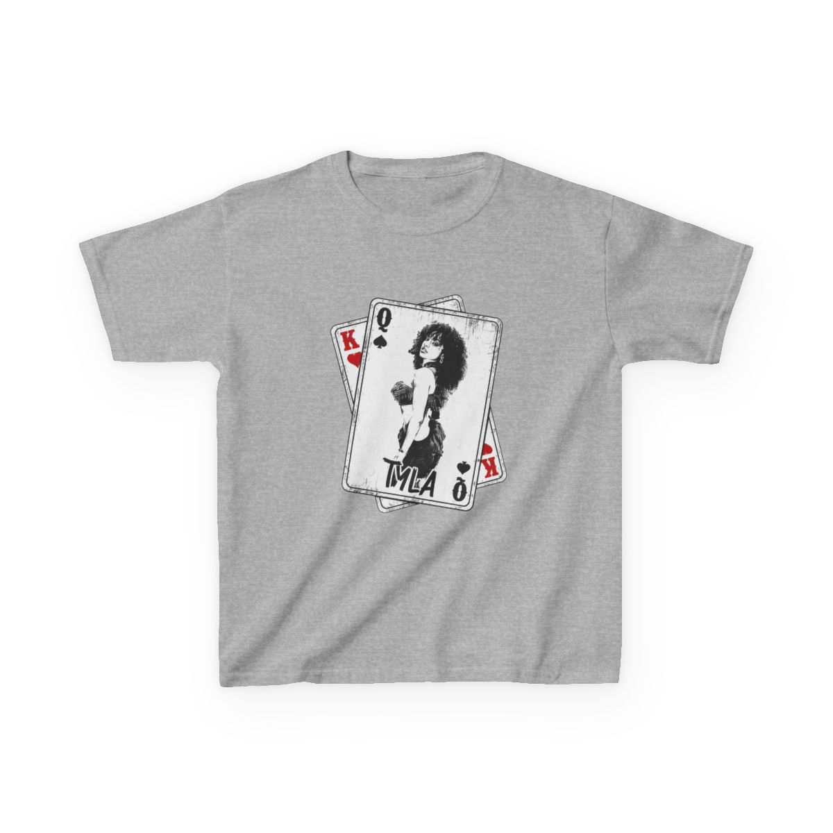 Retro Tyla Rapper Card Style Kids T-Shirt - alternate angle 3, merchandise